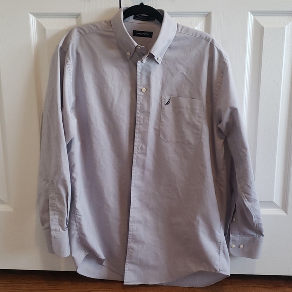 Mens Nautica Gray Dress Shirt - Picture 1 of 3